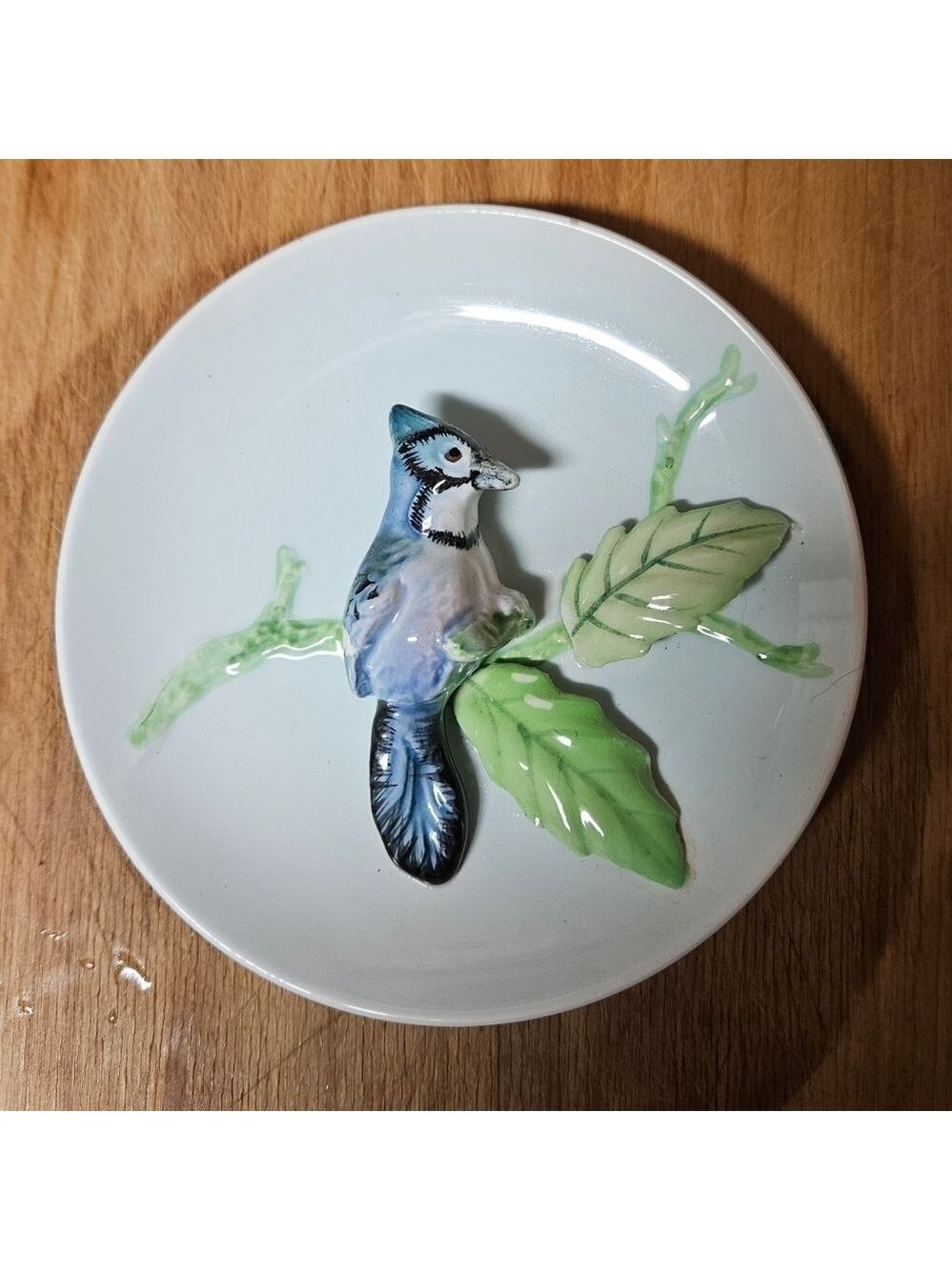 Vintage 50s Bluejay 3D Decorative Wall Decor Plate